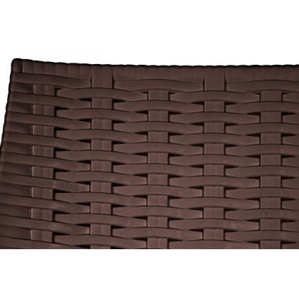 LeisureMod Kent Outdoor Dining Arm Chair - Brown
