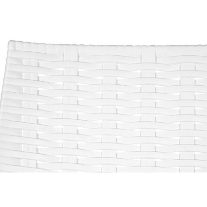 LeisureMod Kent Outdoor Dining Arm Chair - White