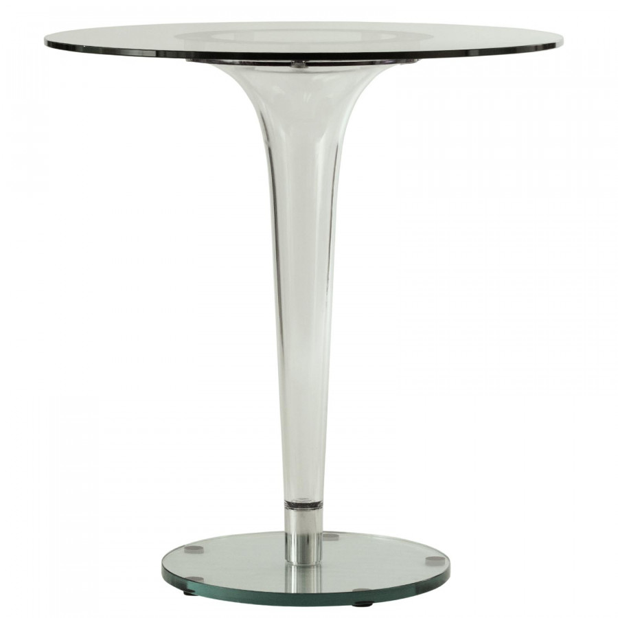 LeisureMod - Lonia Modern Glass Dining Table in Clear