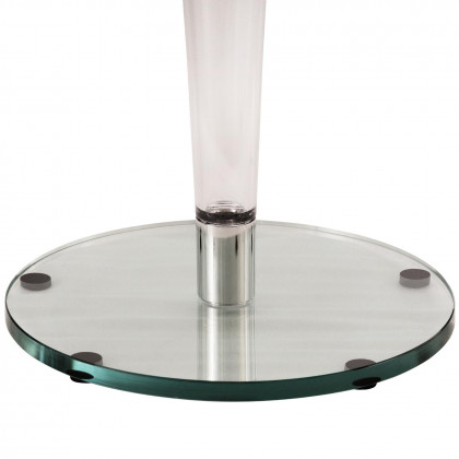 LeisureMod - Lonia Modern Glass Dining Table in Clear