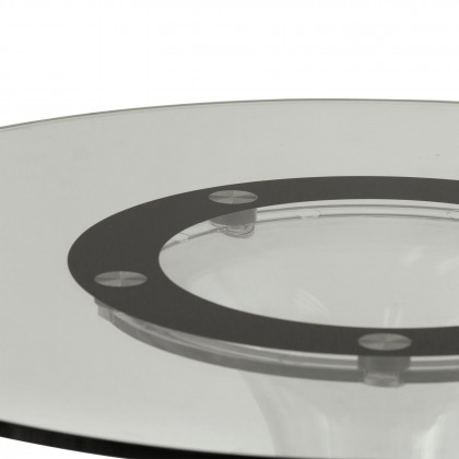 LeisureMod - Lonia Modern Glass Dining Table in Clear