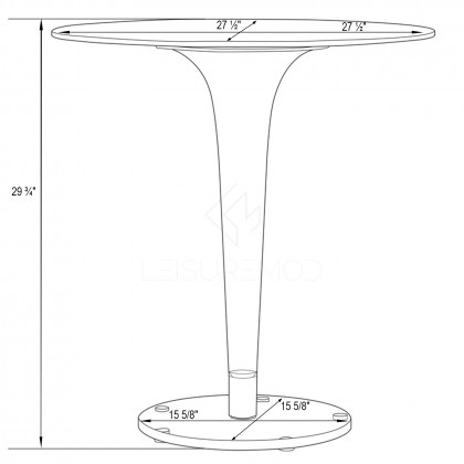 LeisureMod - Lonia Modern Glass Dining Table in Clear