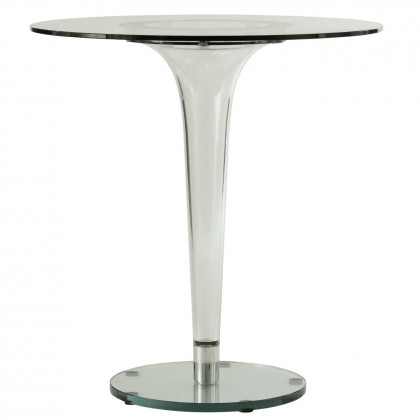 LeisureMod - Lonia Modern Glass Dining Table in Clear