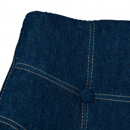 LeisureMod - Milburn Tufted Denim Lounge Chair
