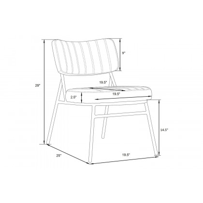 LeisureMod Marilane Velvet Accent Chair with Metal Frame - Coffee/Brown