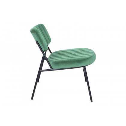 LeisureMod Marilane Velvet Accent Chair with Metal Frame - Turquoise