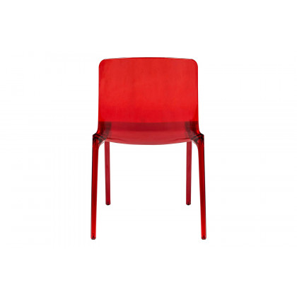 LeisureMod Modern Murray Stackable Dining Side Chair - Red
