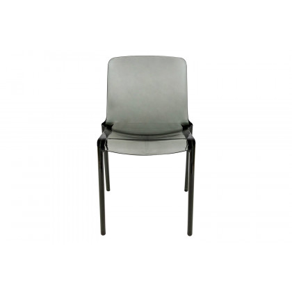 LeisureMod Modern Murray Stackable Dining Side Chair - Black