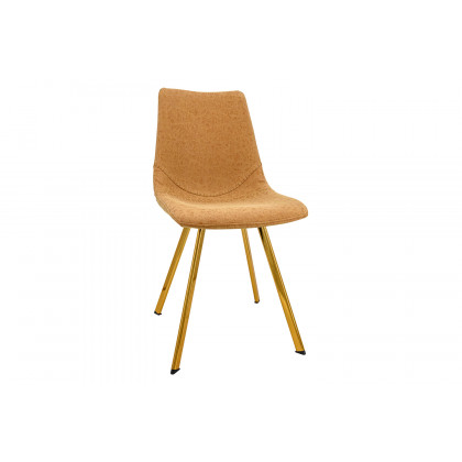 LeisureMod - Markley Modern Leather Dining Chair with Black Metal Legs