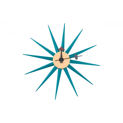 LeisureMod Maxi Modern Design Metal Star Silent Non-Ticking Wall Clock - Blue