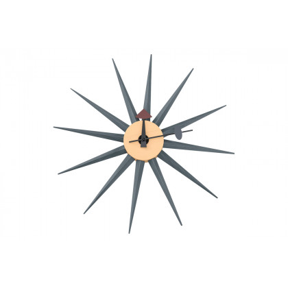 LeisureMod Maxi Modern Design Metal Star Silent Non-Ticking Wall Clock - Dark Gray