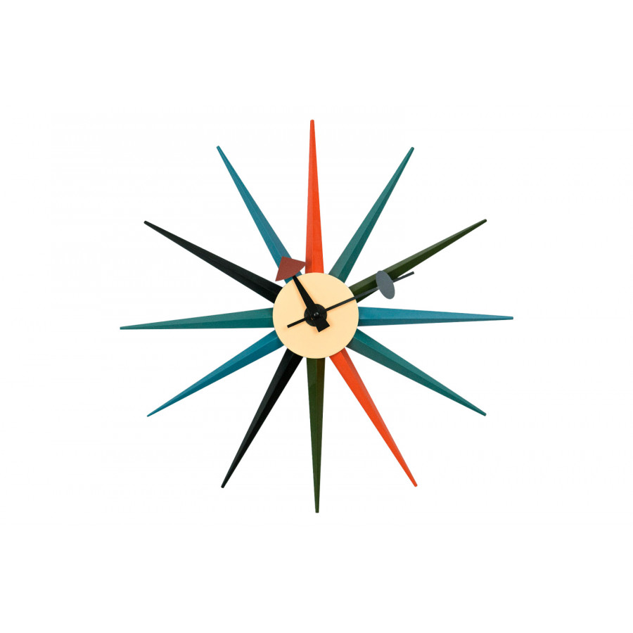 LeisureMod Maxi Modern Design Metal Star Silent Non-Ticking Wall Clock - Multi-Color