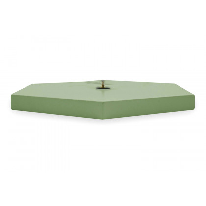 LeisureMod Manchester Modern Hexagon Silent Non-Ticking Wall Clock - Mint
