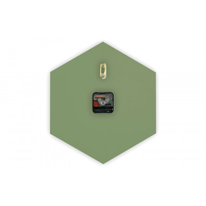 LeisureMod Manchester Modern Hexagon Silent Non-Ticking Wall Clock - Mint
