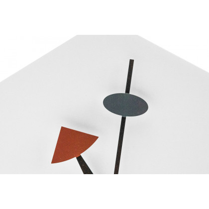 LeisureMod Manchester Modern Hexagon Silent Non-Ticking Wall Clock - White