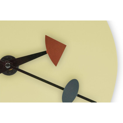 LeisureMod Manchester Modern Round Silent Non-Ticking Wall Clock - Cream