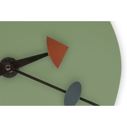 LeisureMod Manchester Modern Round Silent Non-Ticking Wall Clock - Mint