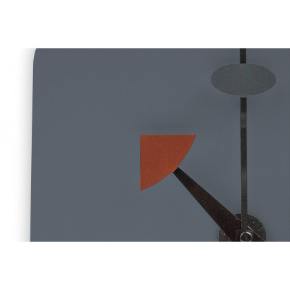 LeisureMod Manchester Modern Square Silent Non-Ticking Wall Clock - Dark Gray