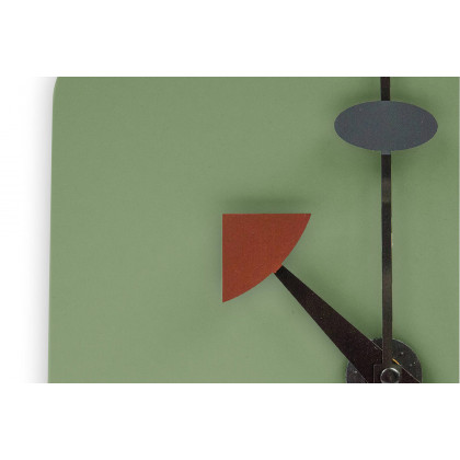 LeisureMod Manchester Modern Square Silent Non-Ticking Wall Clock - Mint