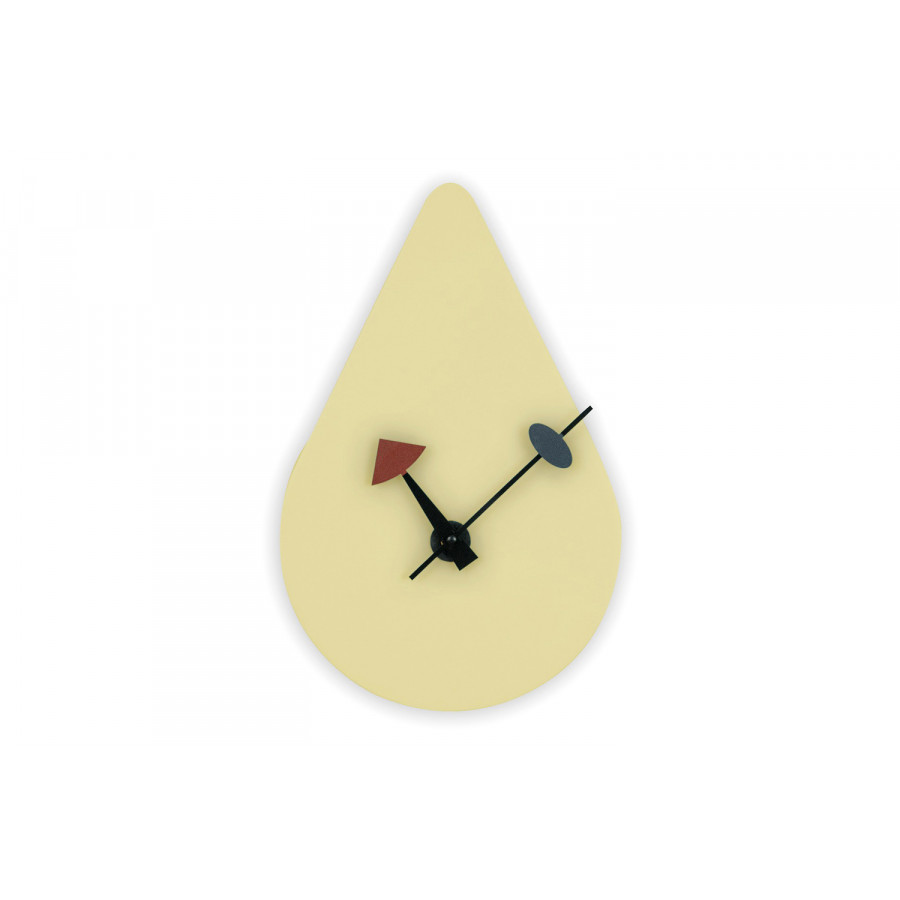 LeisureMod - Manchester Modern Tear-Drop Silent Non-Ticking Wall Clock