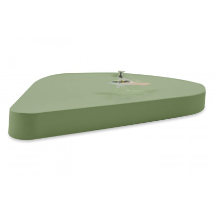 LeisureMod Manchester Modern Tear-Drop Silent Non-Ticking Wall Clock - Mint