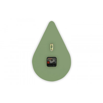 LeisureMod Manchester Modern Tear-Drop Silent Non-Ticking Wall Clock - Mint