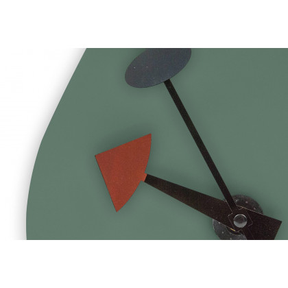 LeisureMod Manchester Modern Tear-Drop Silent Non-Ticking Wall Clock - Ocean Green