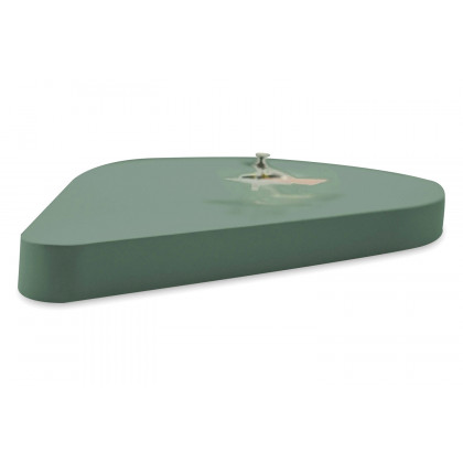 LeisureMod Manchester Modern Tear-Drop Silent Non-Ticking Wall Clock - Ocean Green