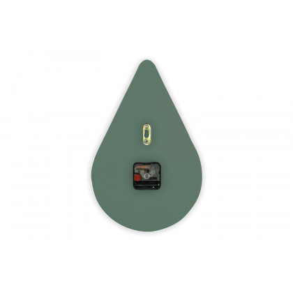 LeisureMod Manchester Modern Tear-Drop Silent Non-Ticking Wall Clock - Ocean Green