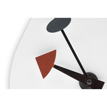 LeisureMod Manchester Modern Tear-Drop Silent Non-Ticking Wall Clock - White