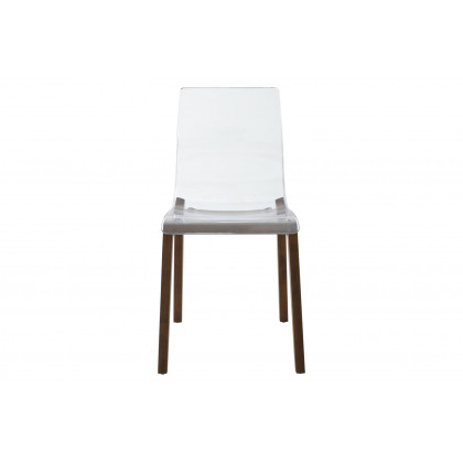 LeisureMod Marsden Modern Dining Side Chair With Beech Wood Legs - Walnut