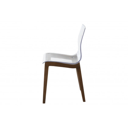 LeisureMod Marsden Modern Dining Side Chair With Beech Wood Legs - Walnut