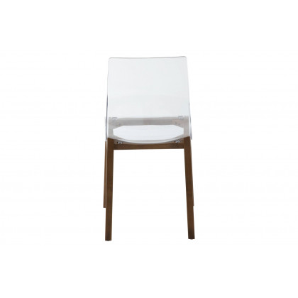 LeisureMod Marsden Modern Dining Side Chair With Beech Wood Legs - Walnut