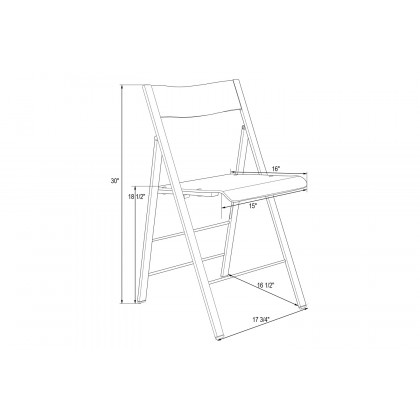 LeisureMod Menno Modern Acrylic Folding Chair - Transparent/Black