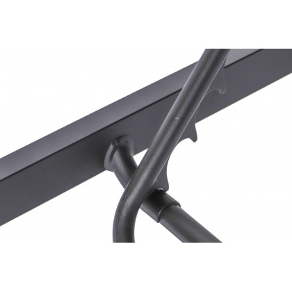LeisureMod Marlin Modern Black Aluminum Outdoor Patio Chaise Lounge Chair with Square Fire Pit Side Table - Black