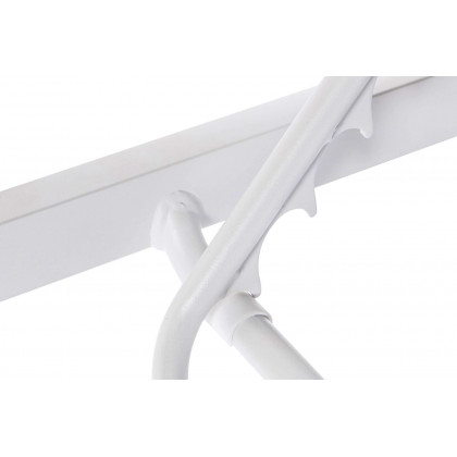 LeisureMod Marlin Patio Chaise Lounge Chair With White Aluminum Frame - Light Brown