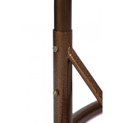 LeisureMod Mendoza Dark Brown Wicker Hanging 2 Person Egg Swing Chair - Cherry