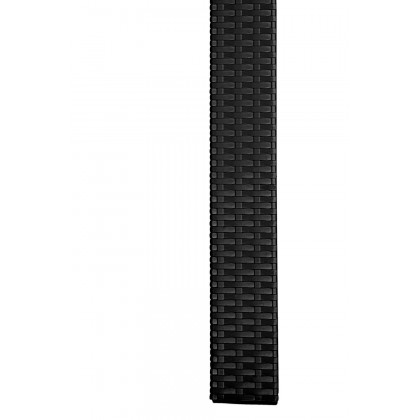 LeisureMod Mace Weave Design Outdoor Dining Table - Black