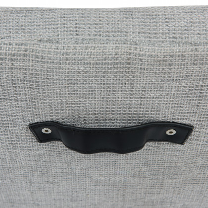 LeisureMod - Milwood Accent Chair with Dowel Legs in Gray