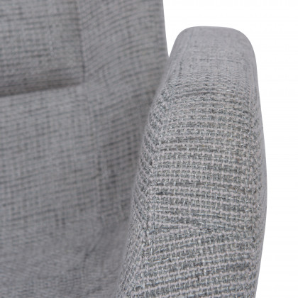LeisureMod - Milwood Accent Chair with Dowel Legs in Gray