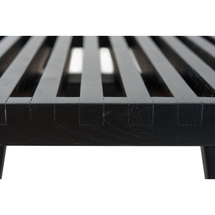 LeisureMod Mid-Century Inwood Platform Bench 4 Feet - Black