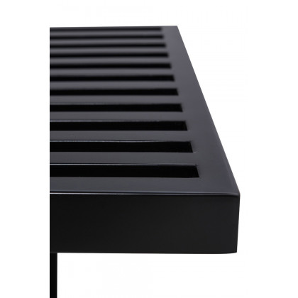 LeisureMod Mid-Century Inwood Platform Bench 6 Feet - Black