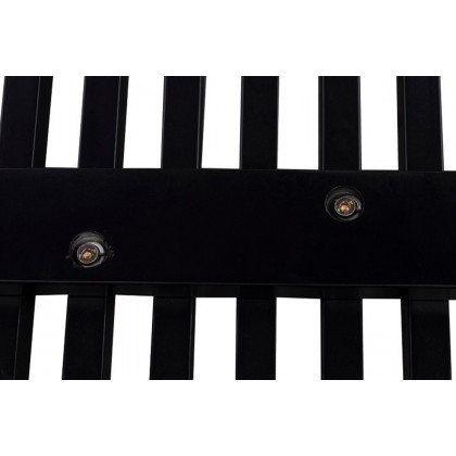 LeisureMod Mid-Century Inwood Platform Bench 6 Feet - Black