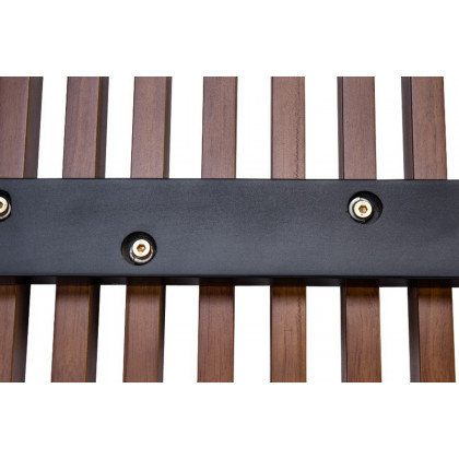 LeisureMod Mid-Century Inwood Platform Bench 6 Feet - Dark Walnut