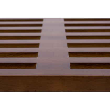 LeisureMod Mid-Century Inwood Platform Bench 6 Feet - Dark Walnut