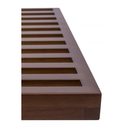 LeisureMod Mid-Century Inwood Platform Bench 6 Feet - Dark Walnut