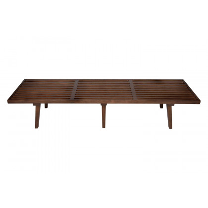 LeisureMod Mid-Century Inwood Platform Bench 6 Feet - Walnut