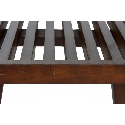LeisureMod Mid-Century Inwood Platform Bench 6 Feet - Walnut