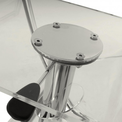 LeisureMod - Napoli Transparent Acrylic Bar/Counter Stool in Clear