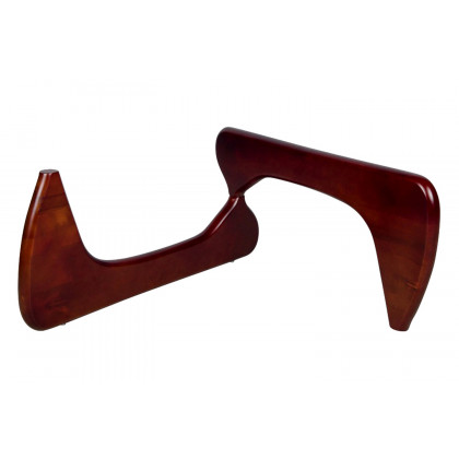 LeisureMod Imperial Triangle Coffee Table Base - Cherry